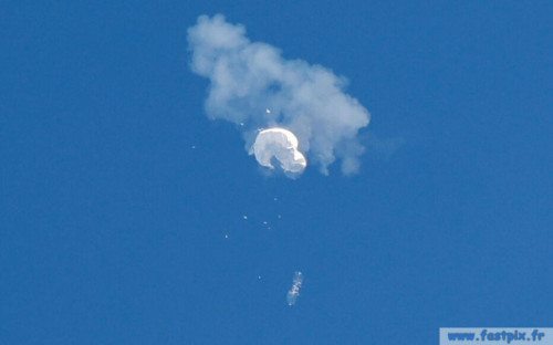 ballon chinois abattu photo image tir avion chasse